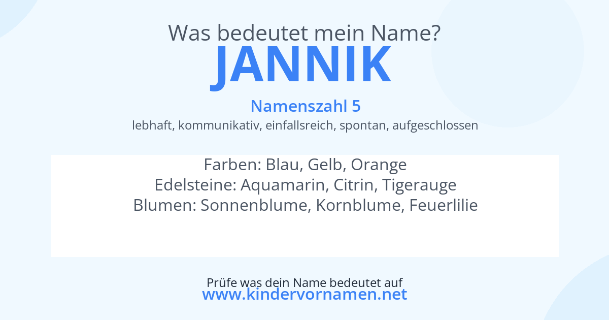 Was bedeutet der Name Jannik?