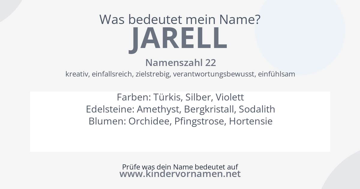 Was bedeutet der Name Jarell?
