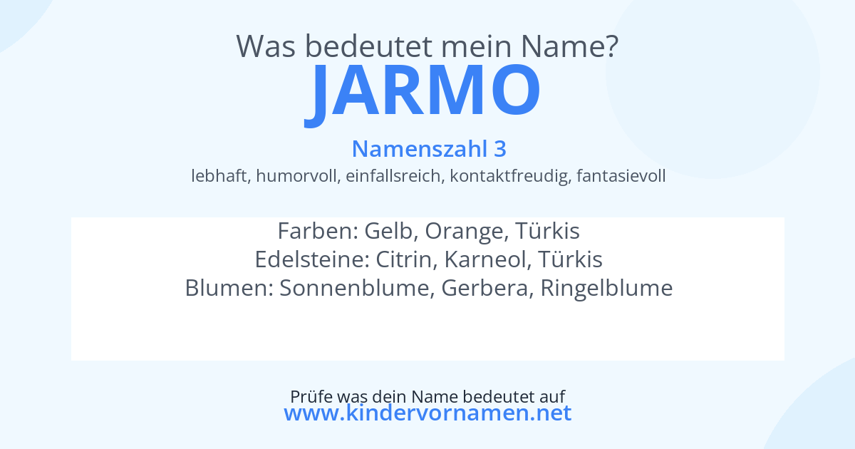 Was bedeutet der Name Jarmo?