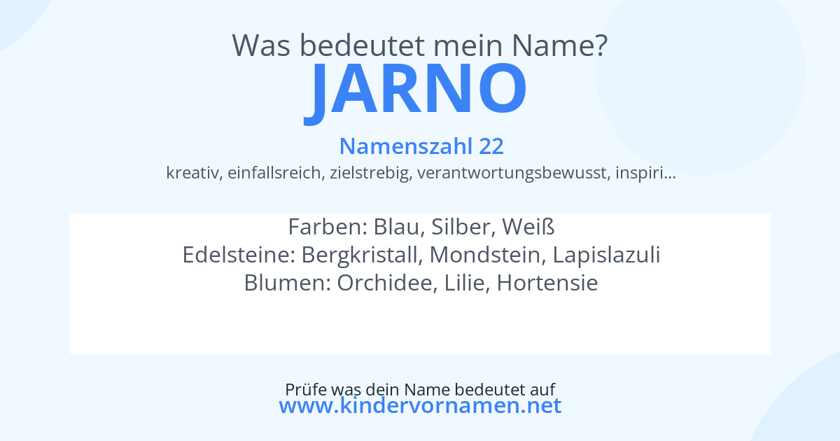 Was bedeutet der Name Jarno?