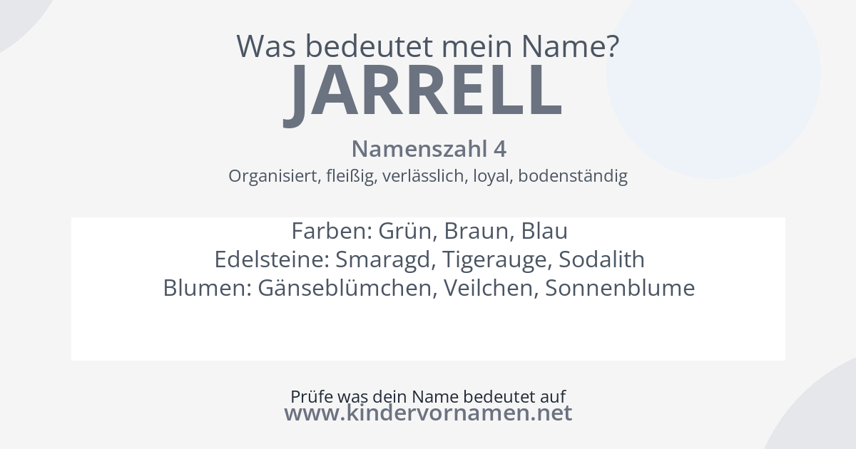 Was bedeutet der Name Jarrell?