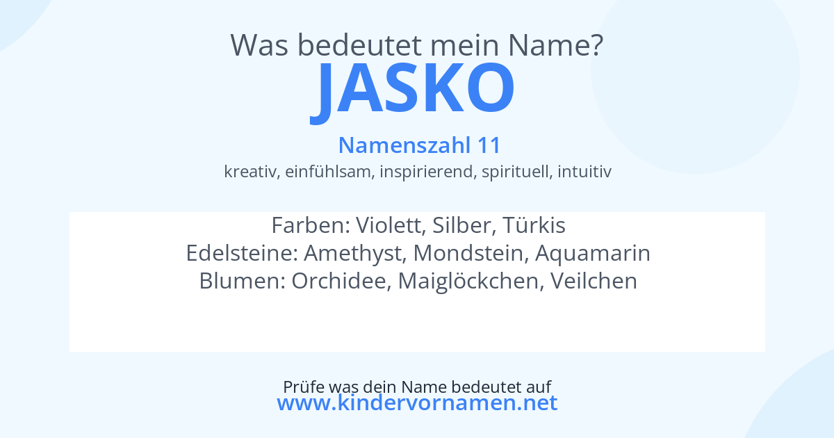 Was bedeutet der Name Jasko?