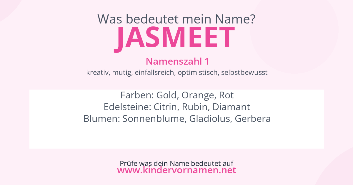 Was bedeutet der Name Jasmeet?