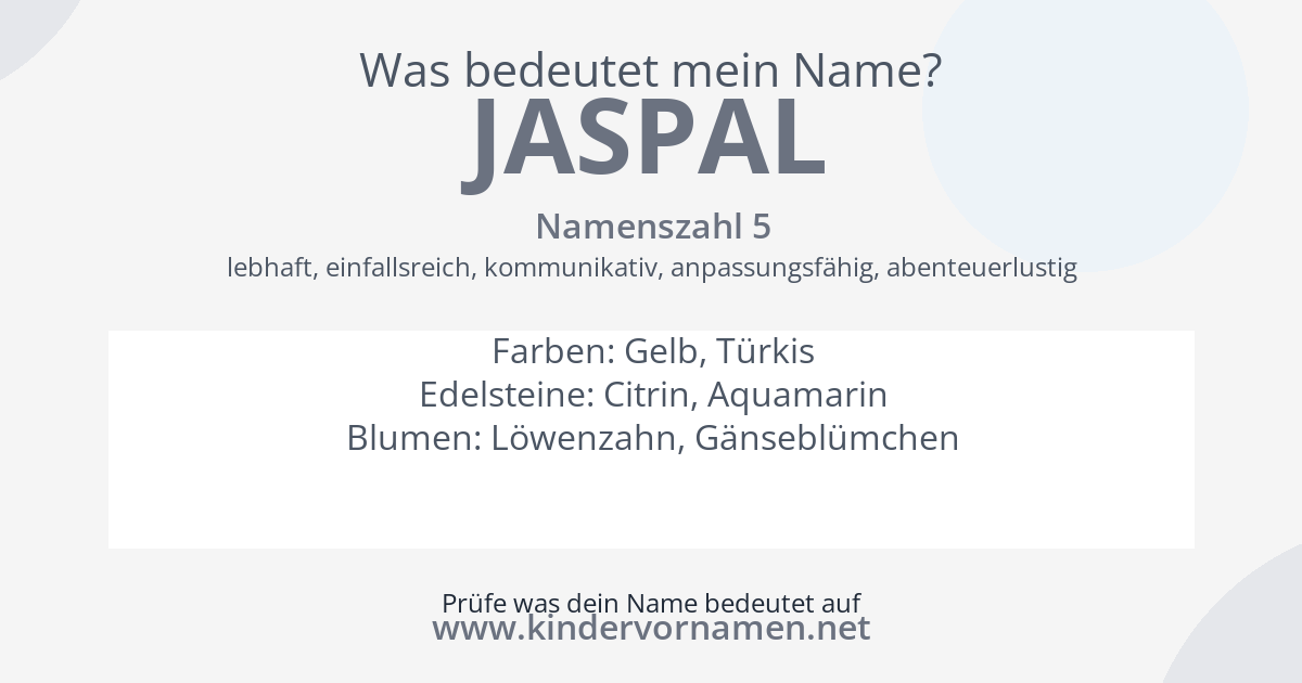 Was bedeutet der Name Jaspal?
