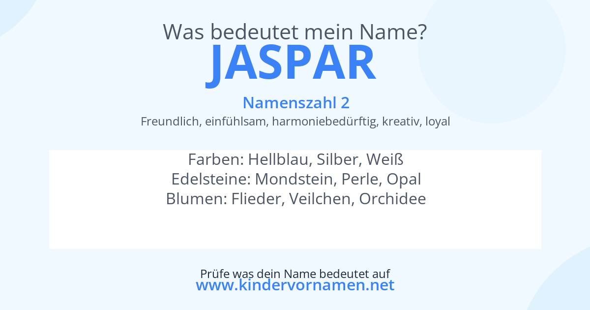 Was bedeutet der Name Jaspar?