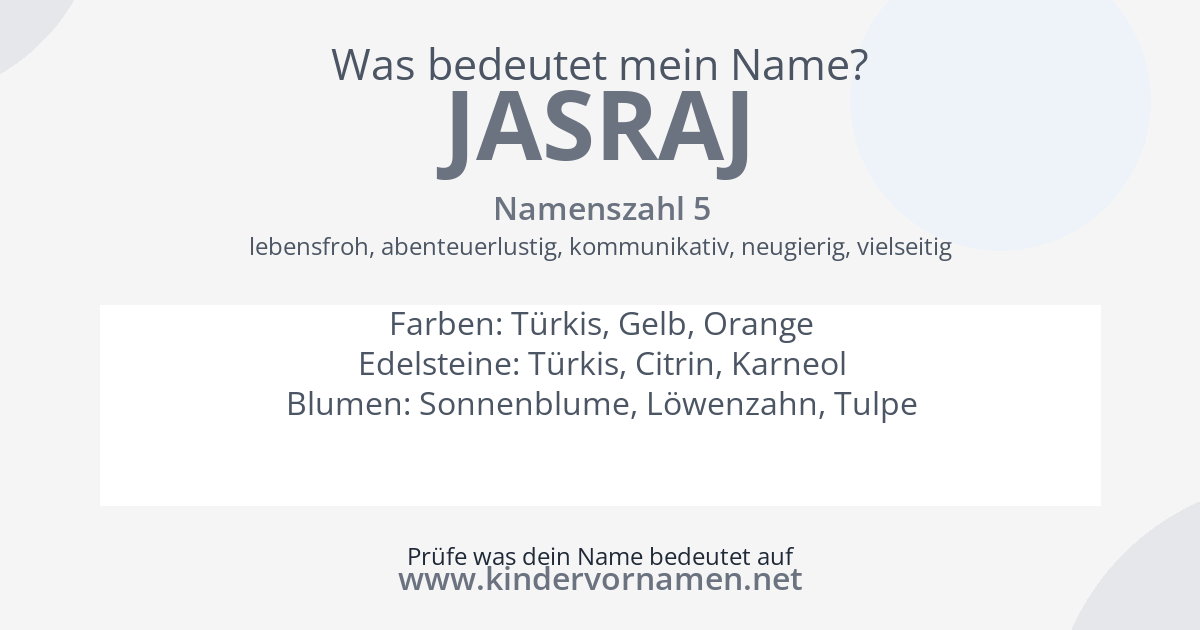 Was bedeutet der Name Jasraj?