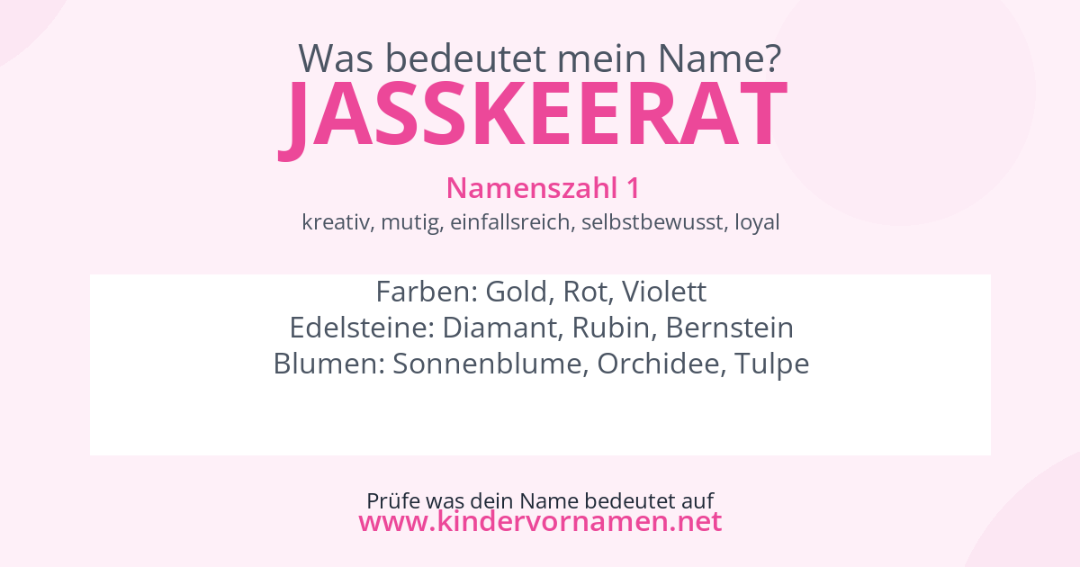 Was bedeutet der Name Jasskeerat?