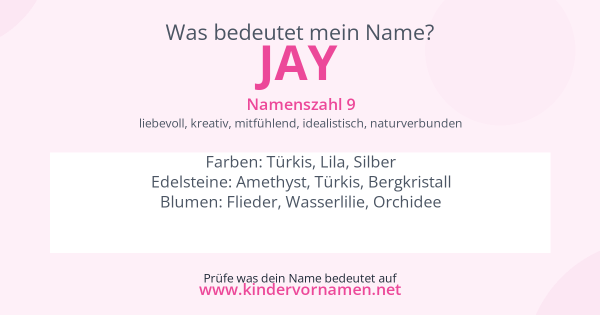 Was bedeutet der Name Jay?