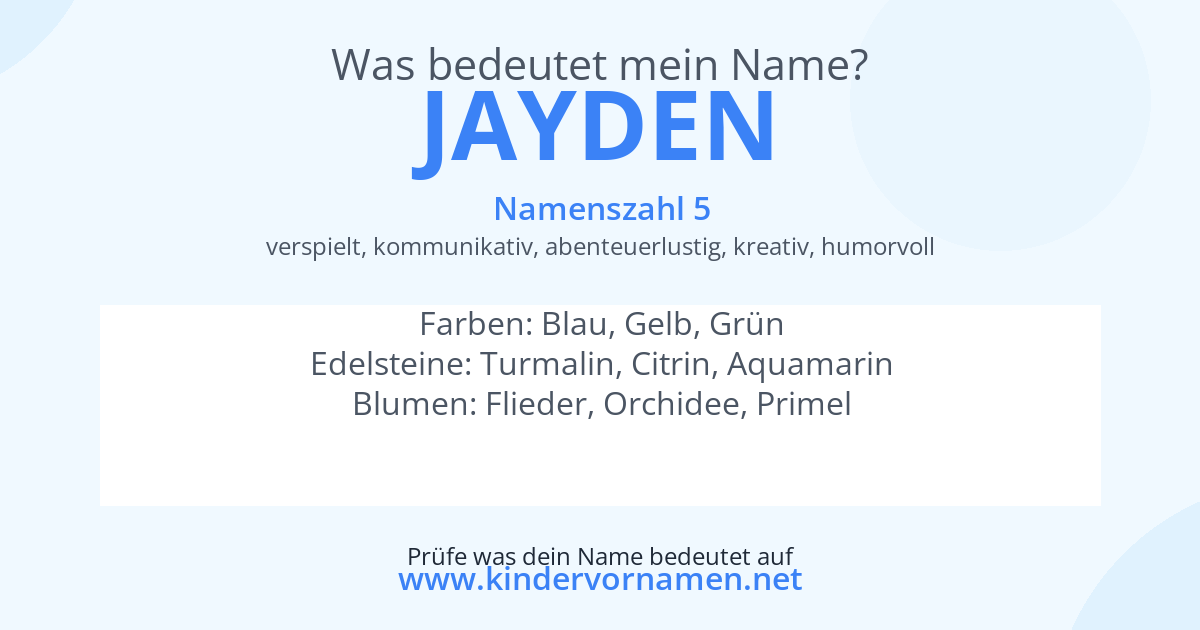 Was bedeutet der Name Jayden?