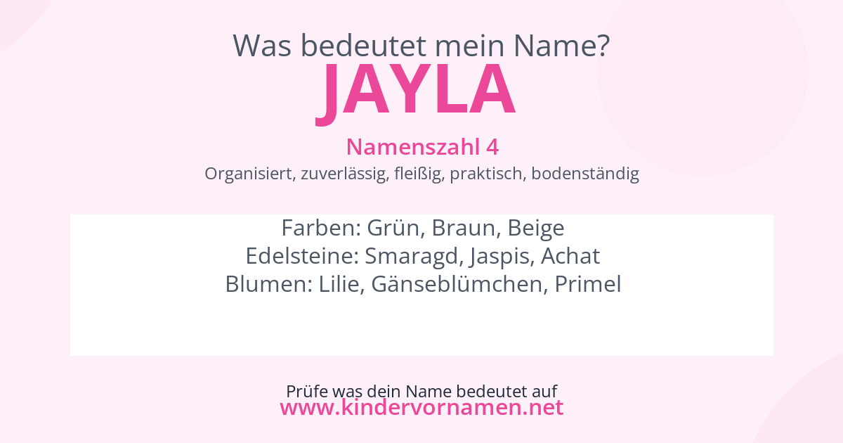 Was bedeutet der Name Jayla?