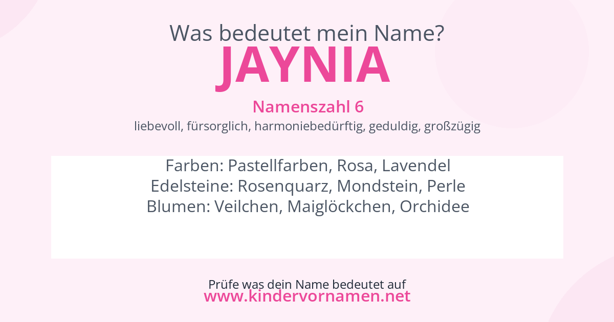 Was bedeutet der Name Jaynia?