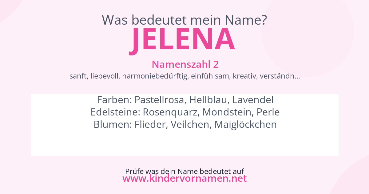 Was bedeutet der Name Jelena?