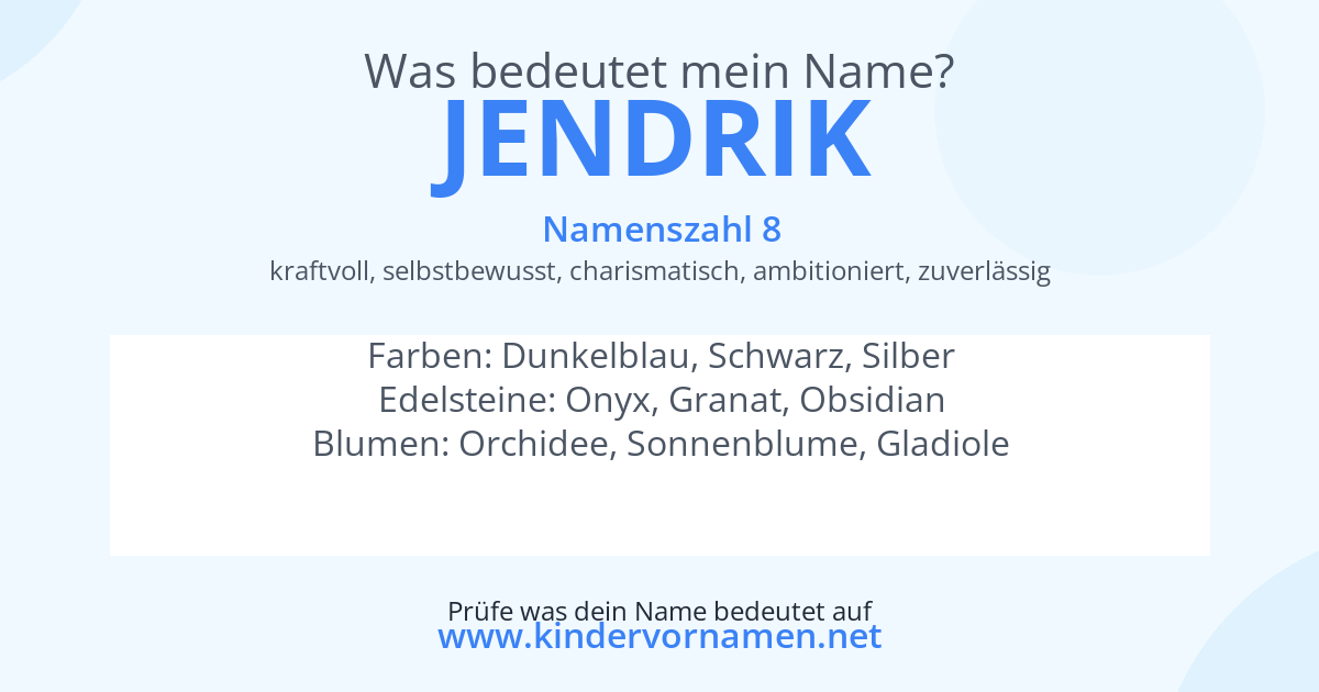 Was bedeutet der Name Jendrik?