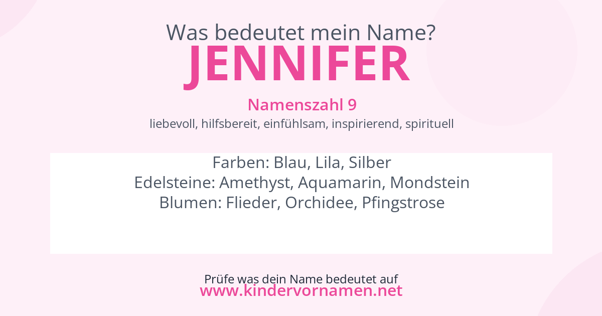 Was bedeutet der Name Jennifer?