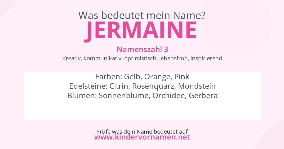 Was bedeutet der Name Jermaine?