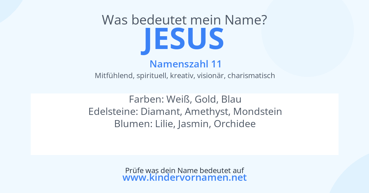 Was bedeutet der Name Jesus?