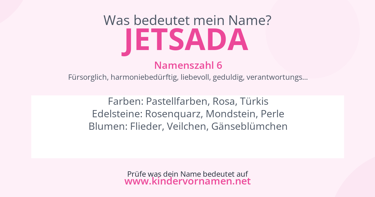 Was bedeutet der Name Jetsada?