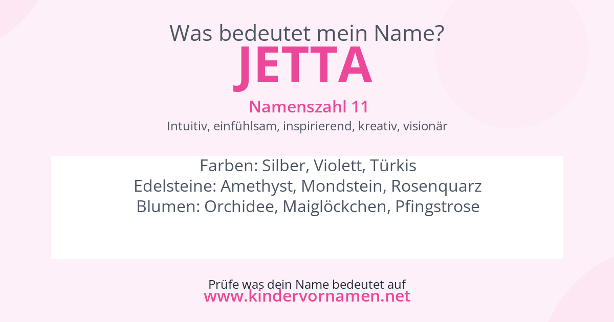 Was bedeutet der Name Jetta?
