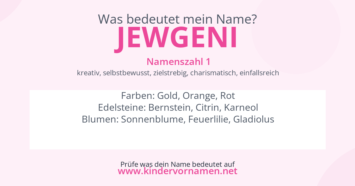 Was bedeutet der Name Jewgeni?