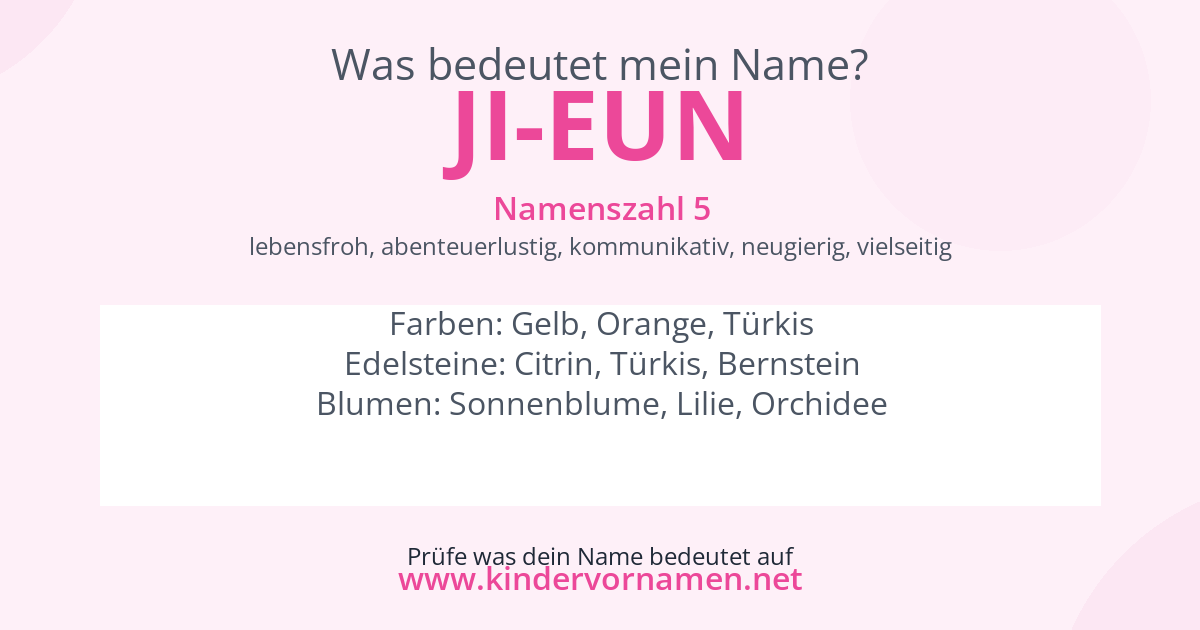Was bedeutet der Name Ji-Eun?