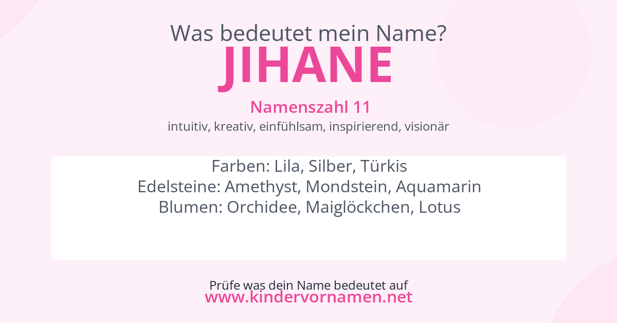 Was bedeutet der Name Jihane?
