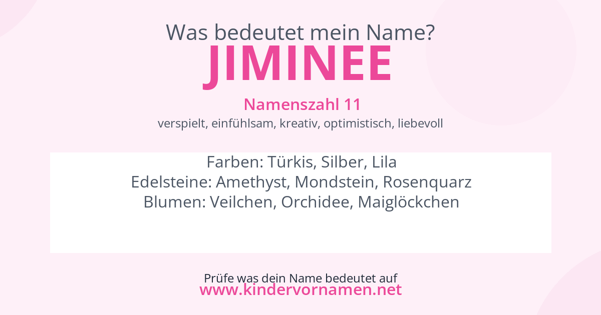 Was bedeutet der Name Jiminee?