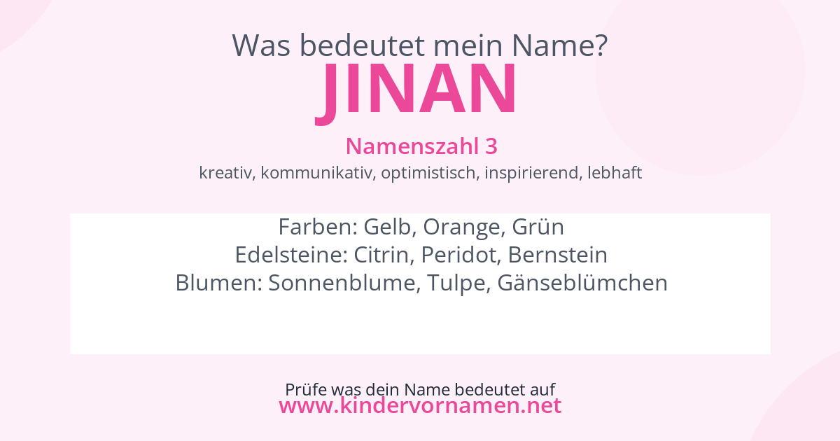 Was bedeutet der Name Jinan?