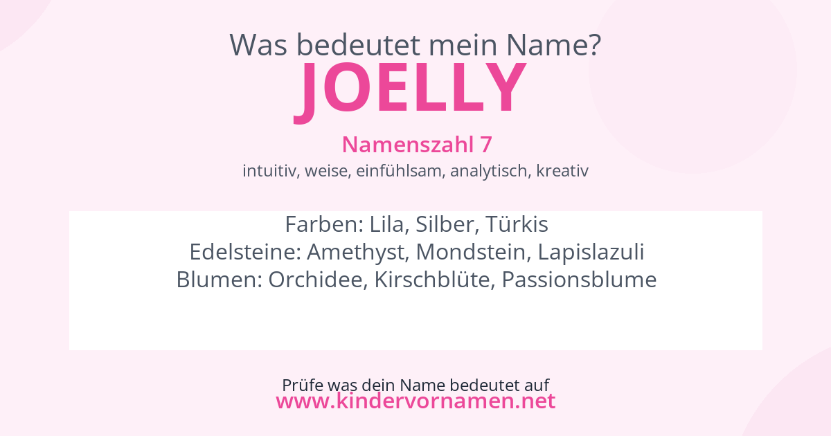 Was bedeutet der Name Joelly?