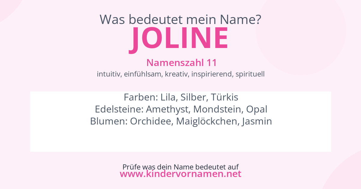 Was bedeutet der Name Joline?
