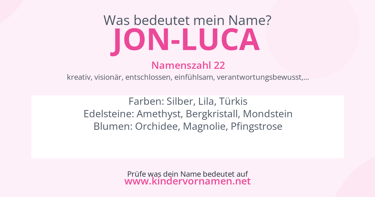 Was bedeutet der Name Jon-Luca?