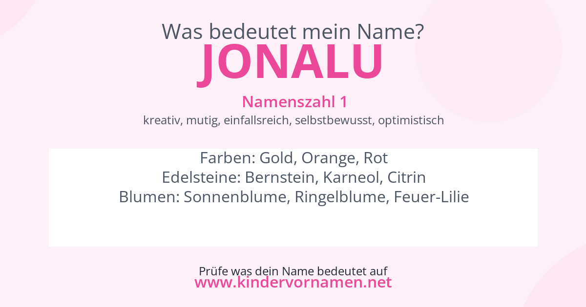 Was bedeutet der Name Jonalu?