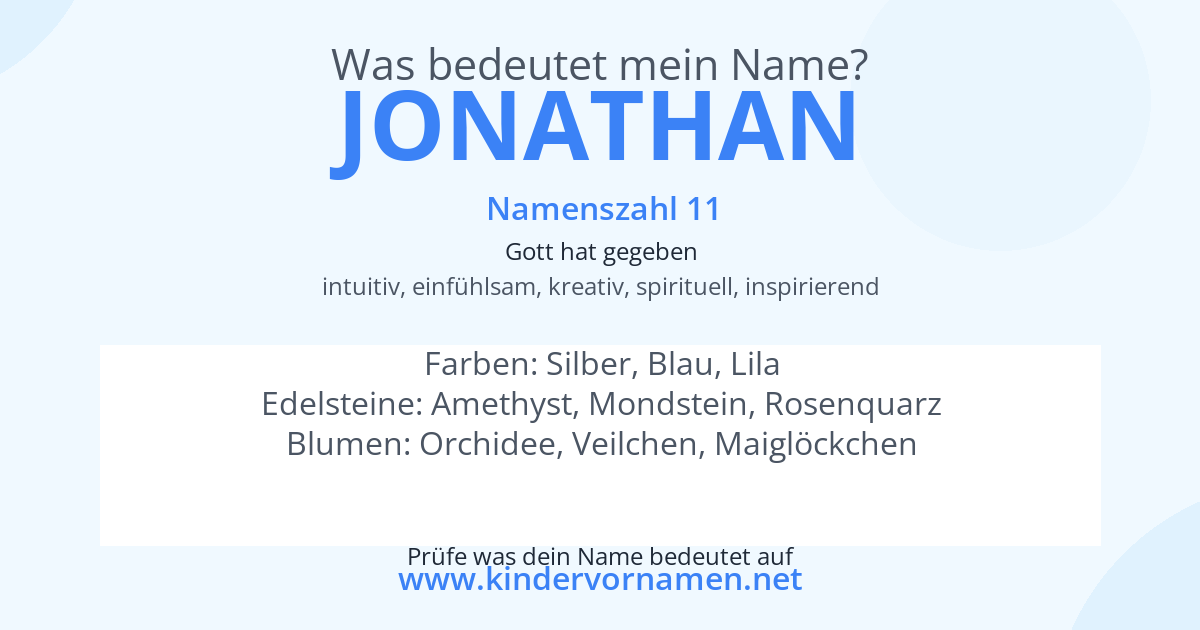 Was bedeutet der Name Jonathan?