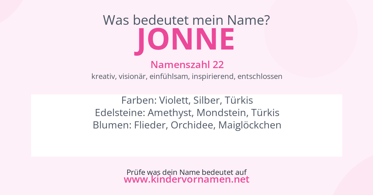 Was bedeutet der Name Jonne?