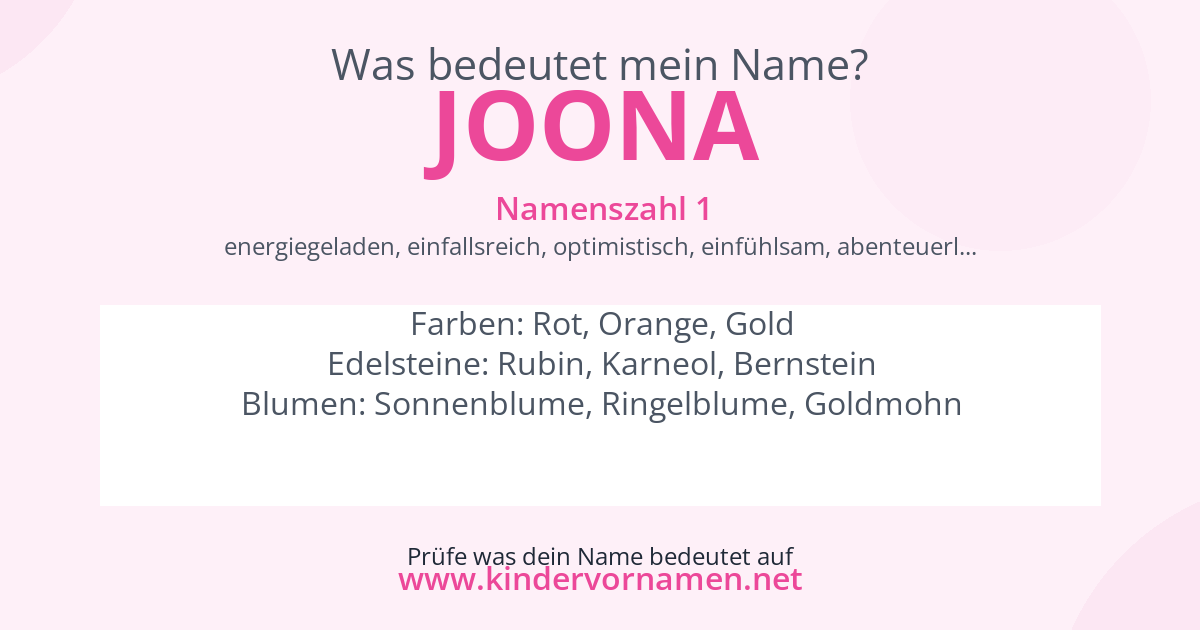 Was bedeutet der Name Joona?