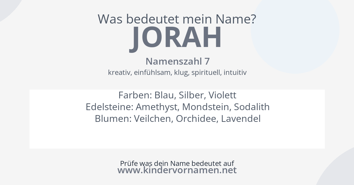 Was bedeutet der Name Jorah?