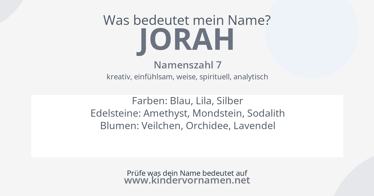 Was bedeutet der Name Jorah?