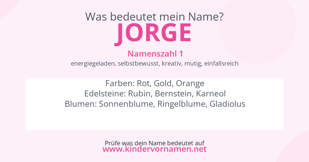 Was bedeutet der Name Jorge?