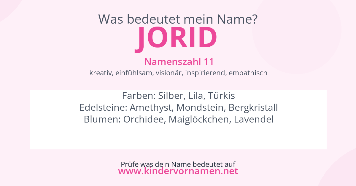Was bedeutet der Name Jorid?