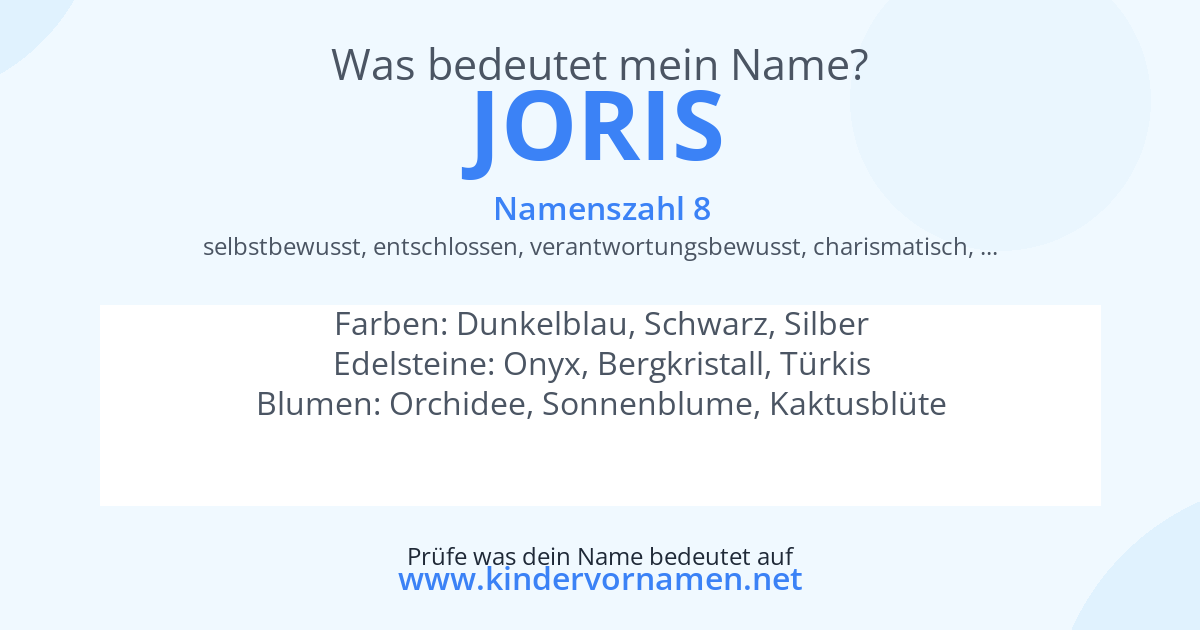 Was bedeutet der Name Joris?
