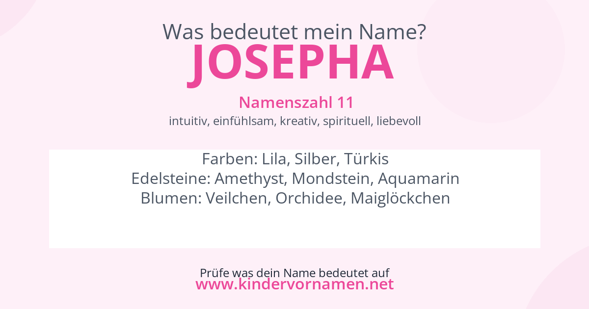 Was bedeutet der Name Josepha?