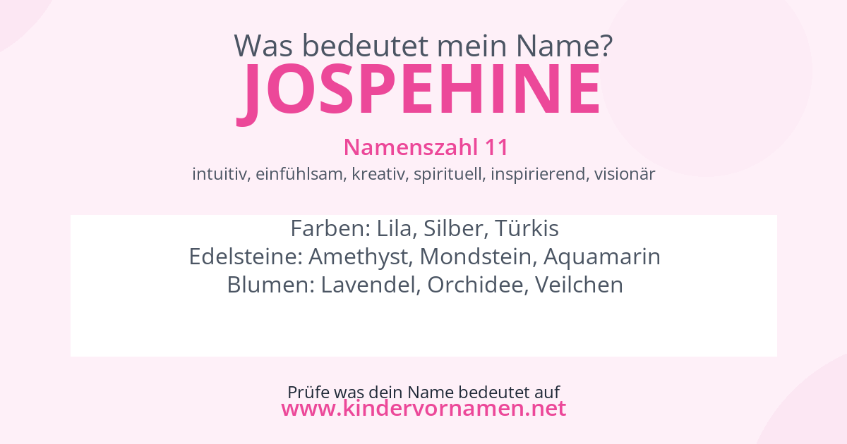 Was bedeutet der Name Jospehine?