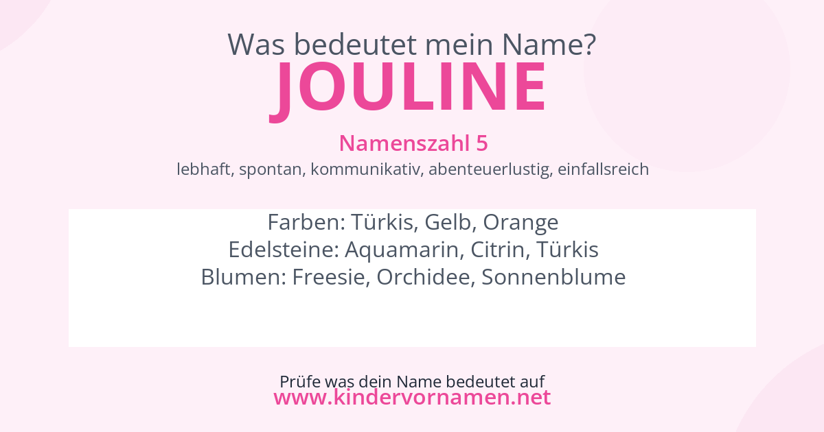 Was bedeutet der Name Jouline?