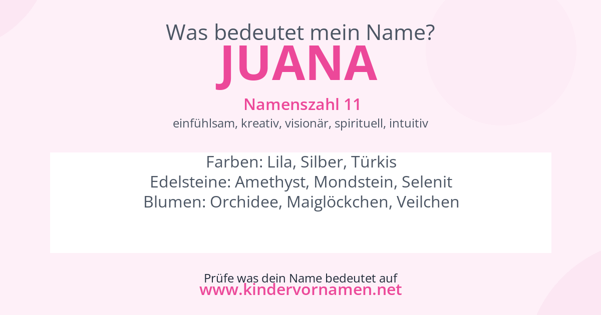 Was bedeutet der Name Juana?