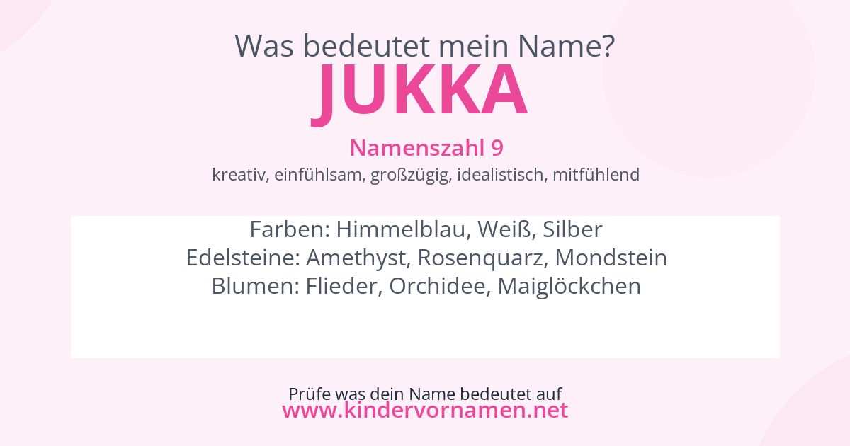 Was bedeutet der Name Jukka?