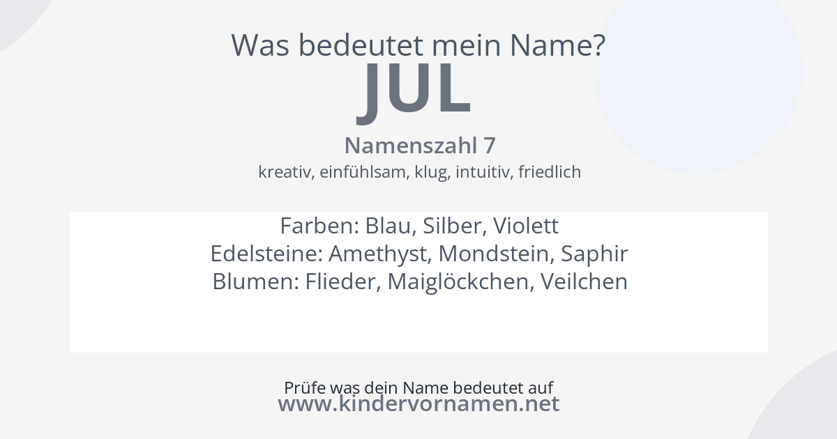 Was bedeutet der Name Jul?