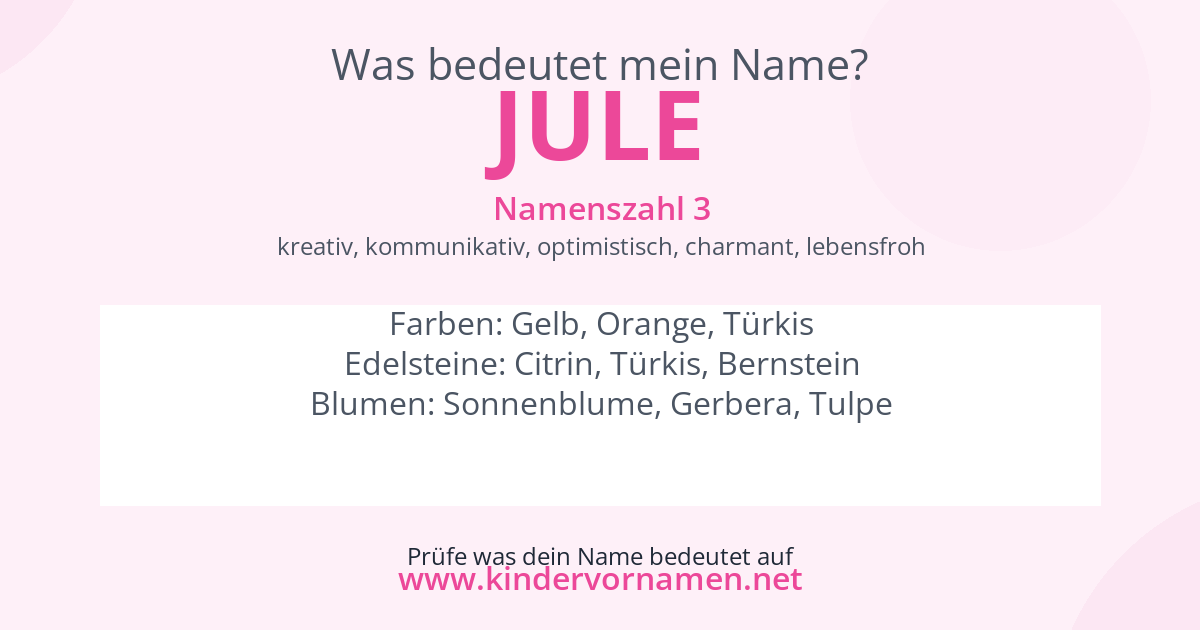 Was bedeutet der Name Jule?