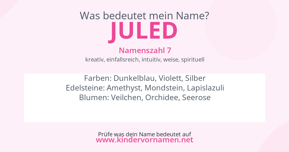 Was bedeutet der Name Juled?