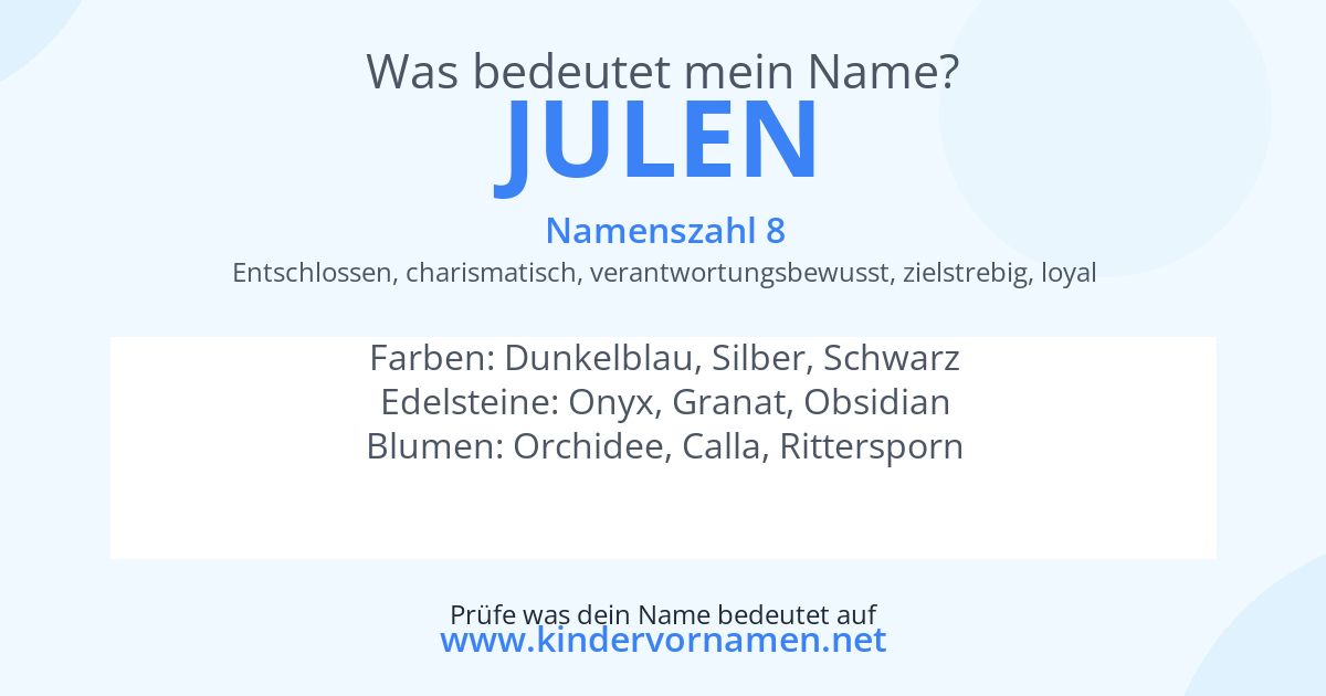Was bedeutet der Name Julen?