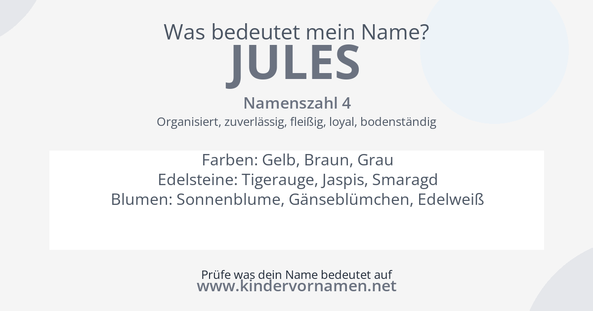 Was bedeutet der Name Jules?