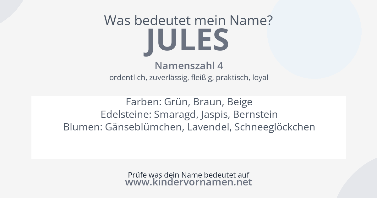 Was bedeutet der Name Jules?